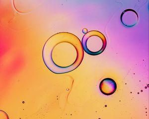 Preview wallpaper bubbles, water, gradient, bright, colorful