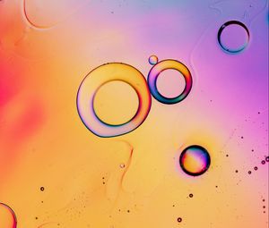 Preview wallpaper bubbles, water, gradient, bright, colorful