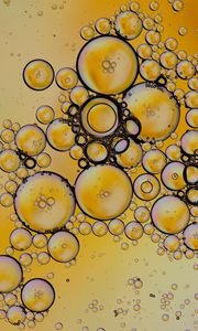 Preview wallpaper bubbles, water, gradient, yellow