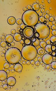 Preview wallpaper bubbles, water, gradient, yellow