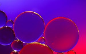 Preview wallpaper bubbles, water, gradient, abstraction, glare