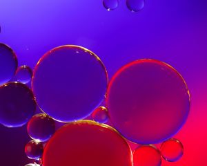 Preview wallpaper bubbles, water, gradient, abstraction, glare