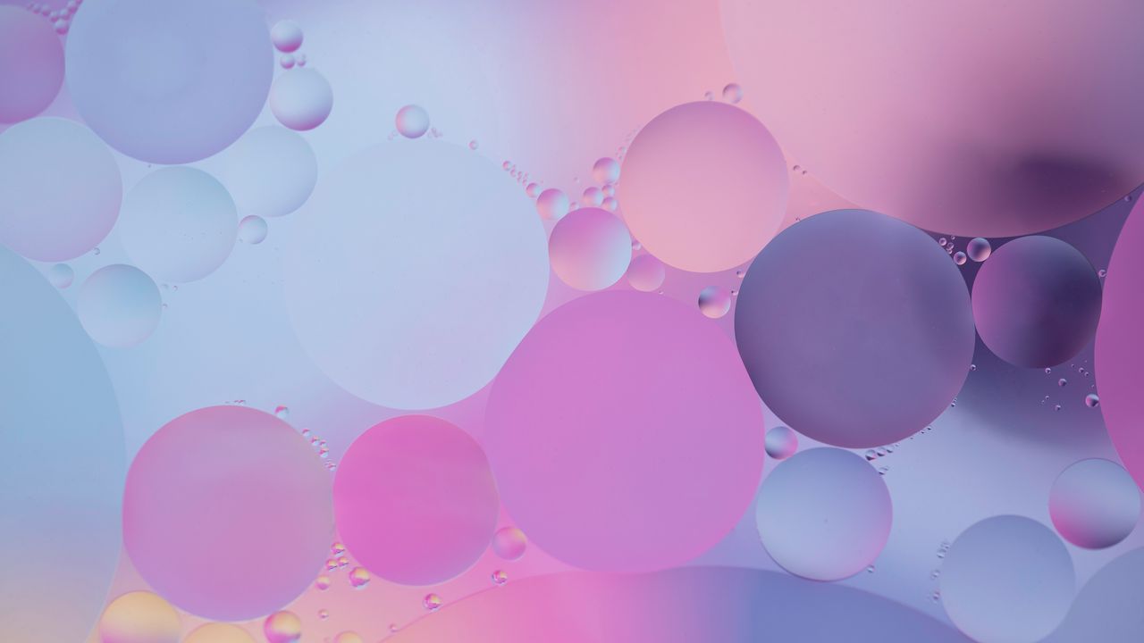 Wallpaper bubbles, water, liquid, gradient, circles