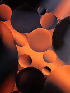 Preview wallpaper bubbles, water, liquid, dark