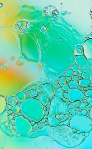 Preview wallpaper bubbles, water, liquid, stains, abstraction