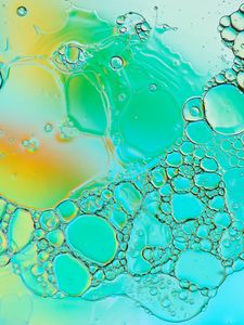 Preview wallpaper bubbles, water, liquid, stains, abstraction