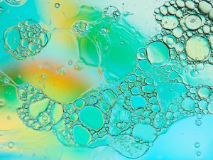 Preview wallpaper bubbles, water, liquid, stains, abstraction
