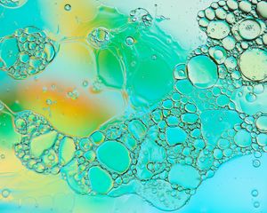Preview wallpaper bubbles, water, liquid, stains, abstraction
