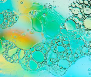 Preview wallpaper bubbles, water, liquid, stains, abstraction