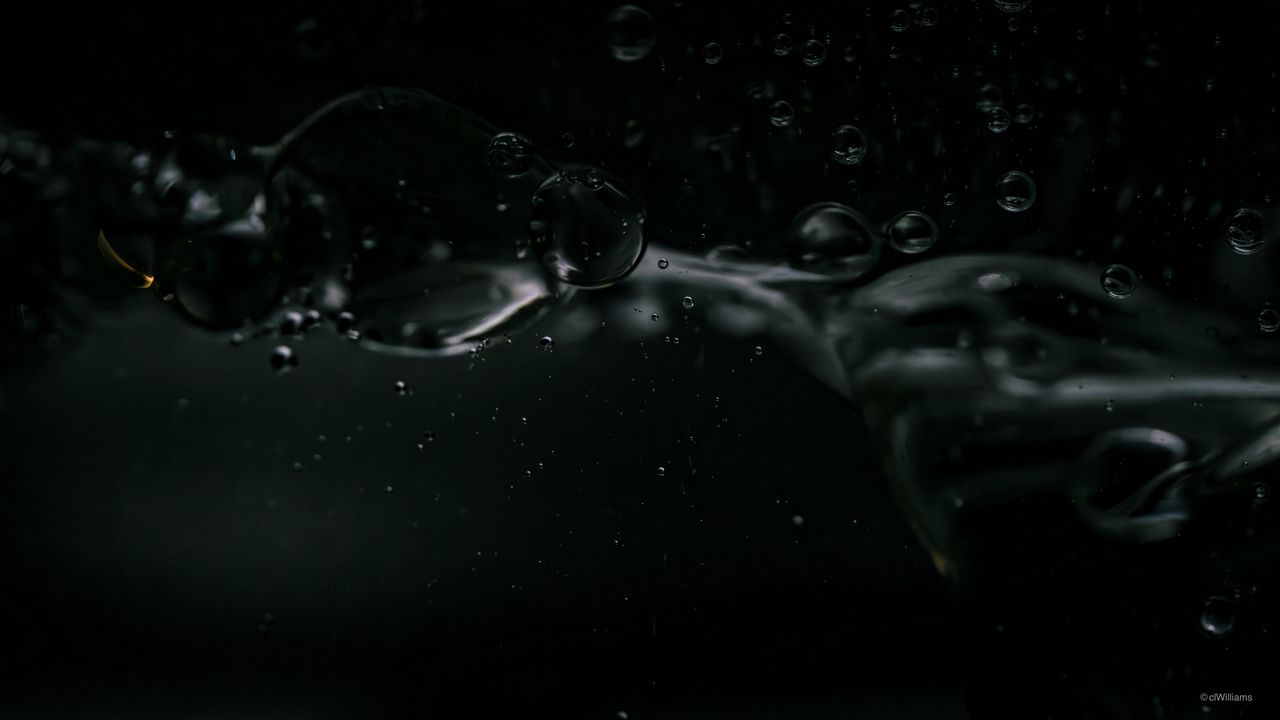 Wallpaper bubbles, water, liquid, dark, macro