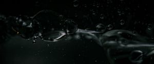 Preview wallpaper bubbles, water, liquid, dark, macro