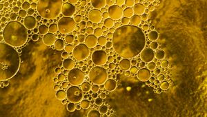 Preview wallpaper bubbles, water, macro, yellow