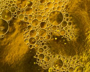 Preview wallpaper bubbles, water, macro, yellow