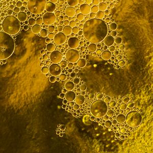 Preview wallpaper bubbles, water, macro, yellow