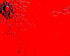 Preview wallpaper bubbles, water, red