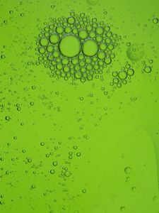 Preview wallpaper bubbles, water, round, green