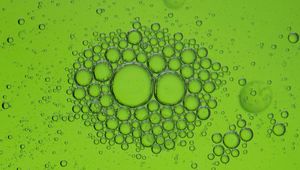 Preview wallpaper bubbles, water, round, green