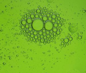 Preview wallpaper bubbles, water, round, green