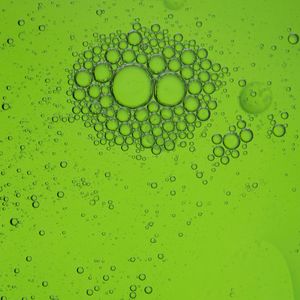 Preview wallpaper bubbles, water, round, green