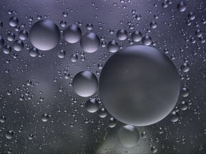 Preview wallpaper bubbles, water, round, gray