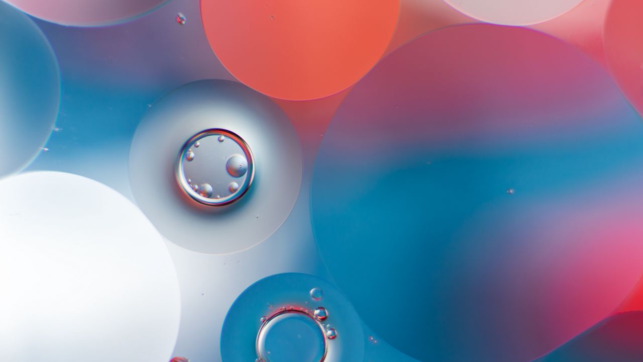 Wallpaper bubbles, water, round, gradient