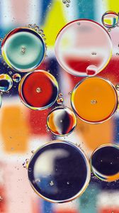 Preview wallpaper bubbles, water, shape, multicolored