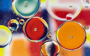 Preview wallpaper bubbles, water, shape, multicolored