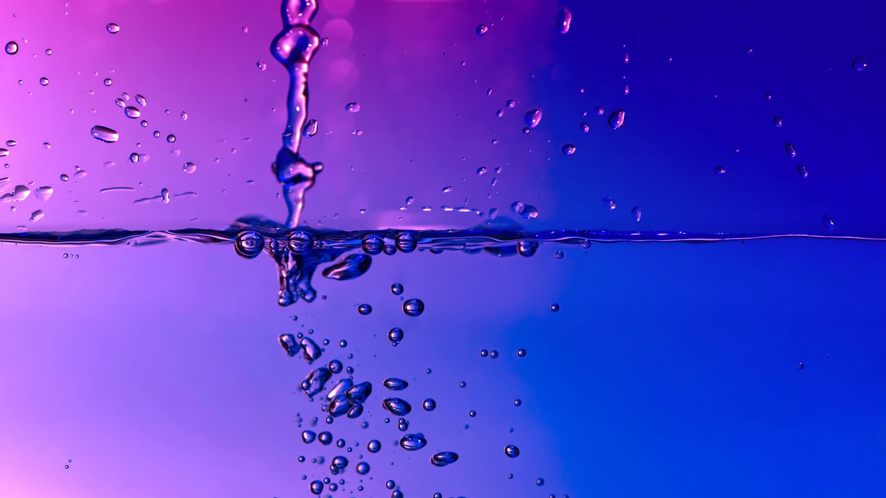 Wallpaper bubbles, water, spray, gradient