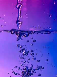 Preview wallpaper bubbles, water, spray, gradient