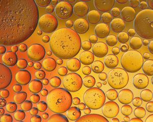 Preview wallpaper bubbles, water, yellow, gradient