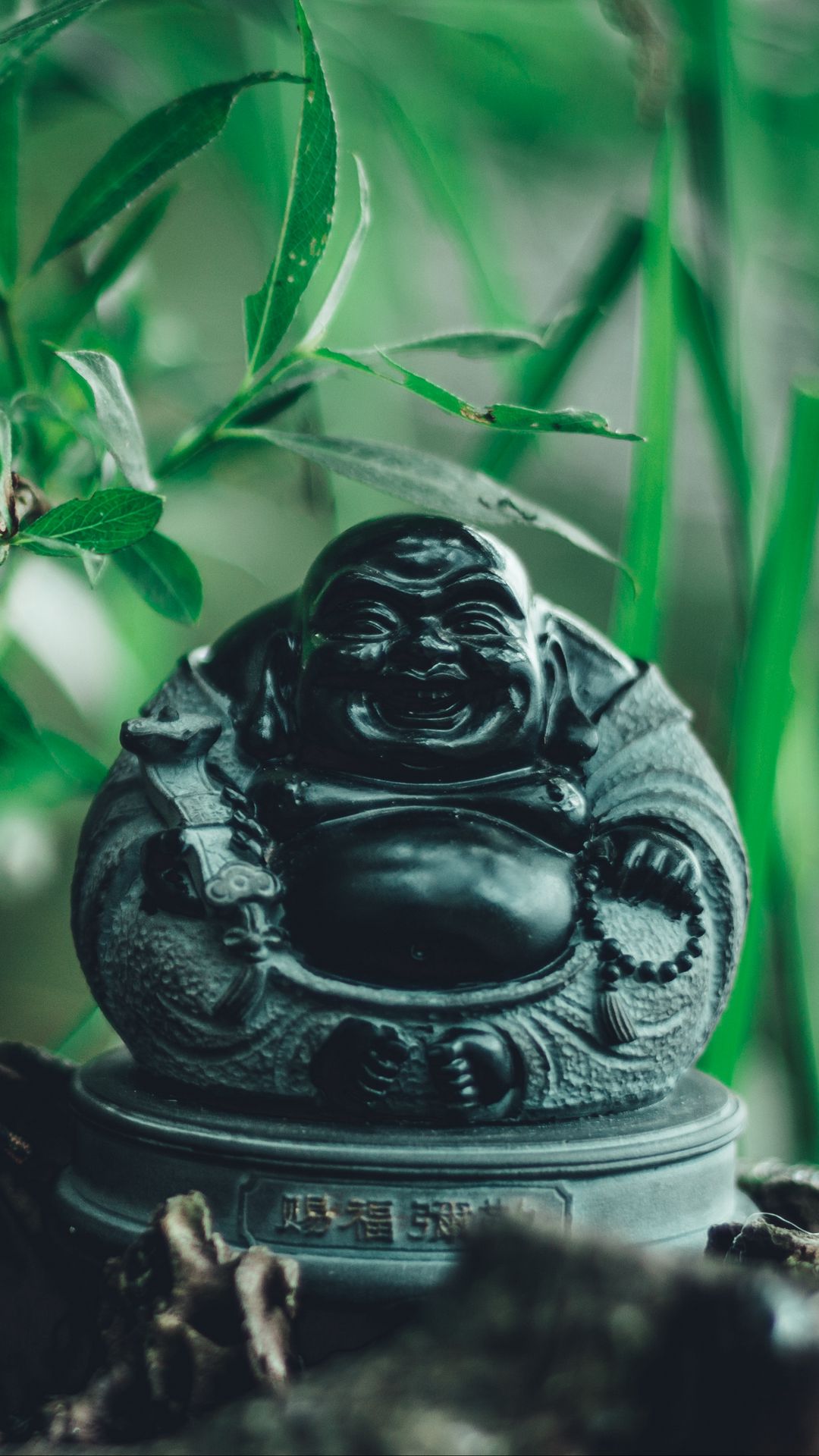 1080x1920 Wallpaper buddha, buddhism, statuette, happiness