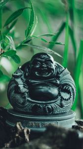 Preview wallpaper buddha, buddhism, statuette, happiness
