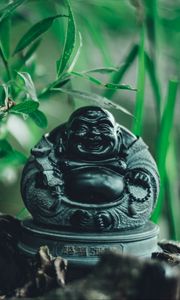 Preview wallpaper buddha, buddhism, statuette, happiness