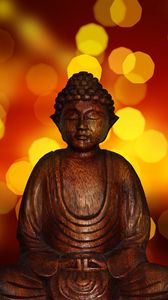 Preview wallpaper buddha, meditation, buddhism, figurine, glare