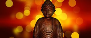 Preview wallpaper buddha, meditation, buddhism, figurine, glare