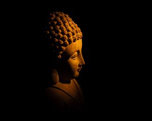 Preview wallpaper buddha, statue, dark