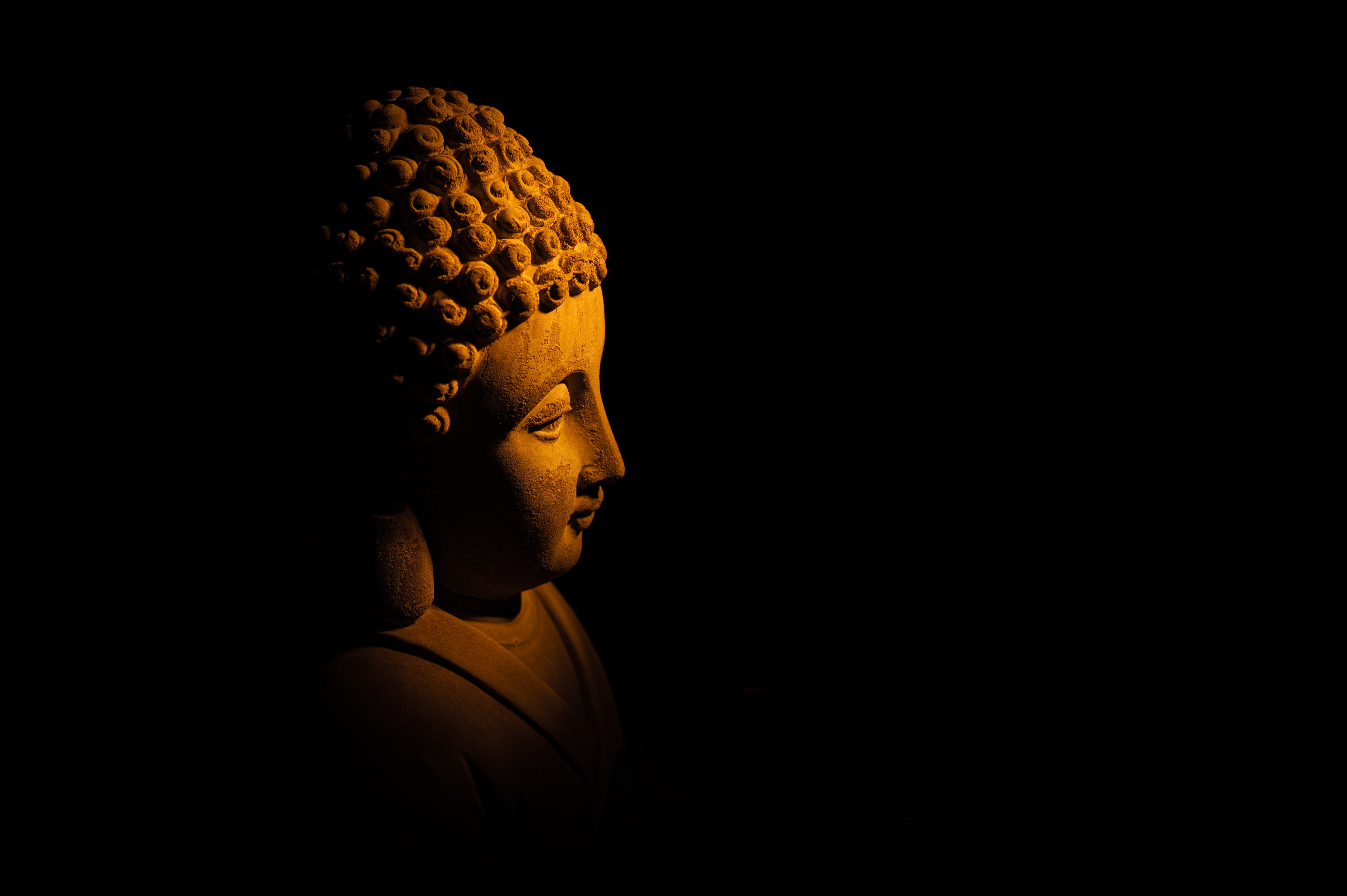 4785x3184 Wallpaper buddha, statue, dark