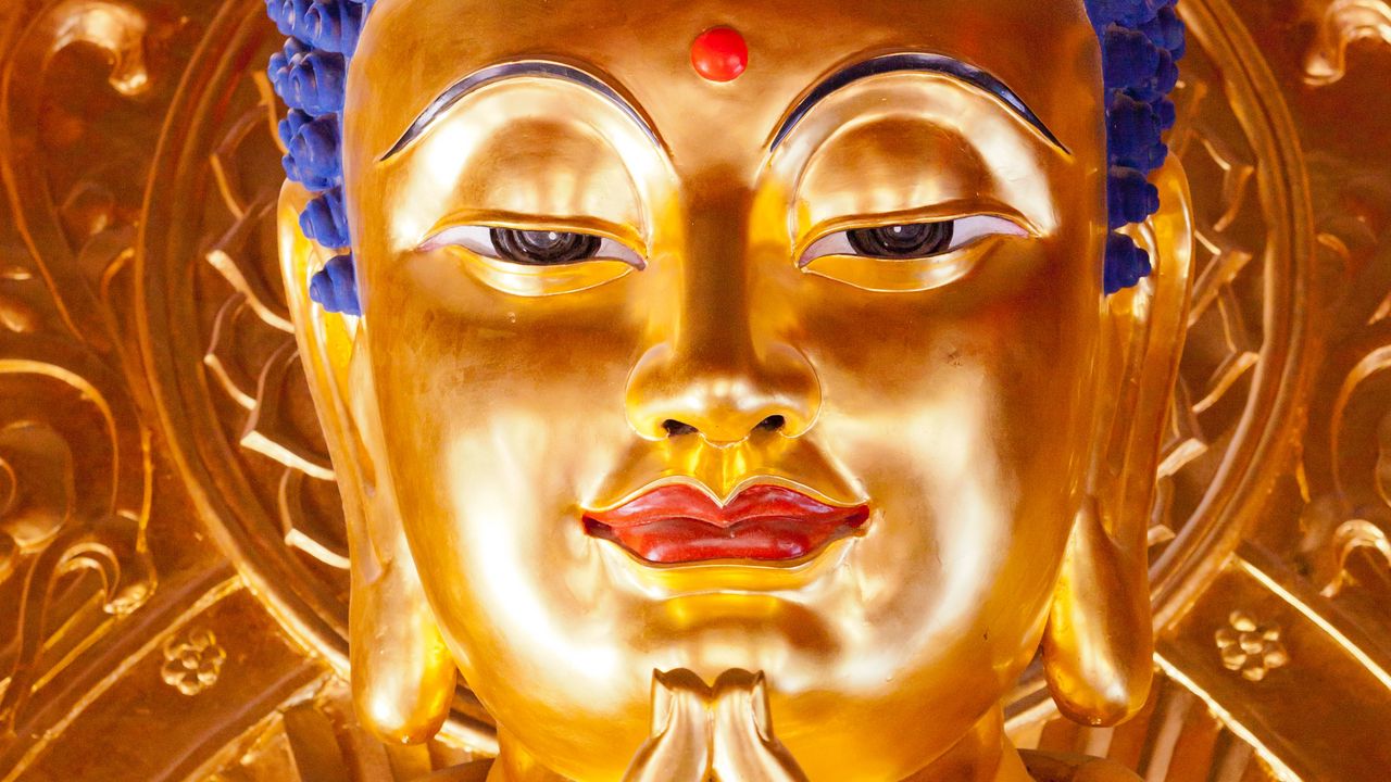 Wallpaper buddha, statue, gold, buddhism