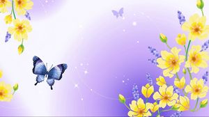 Preview wallpaper buds, flowers, glitter, butterfly, nature, plants