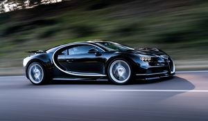 Preview wallpaper bugatti, chiron, speed, side view