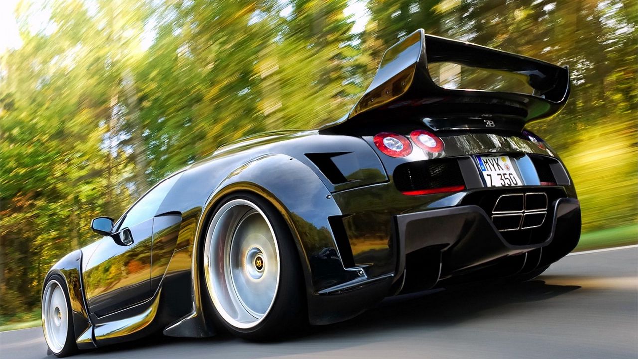 Wallpaper bugatti, style, black, road, speed