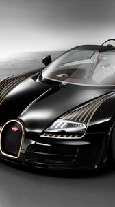 Preview wallpaper bugatti veyron, black bess, w16