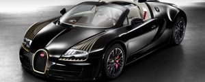 Preview wallpaper bugatti veyron, black bess, w16