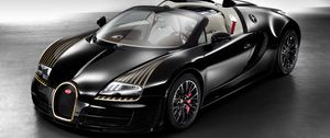 Preview wallpaper bugatti veyron, black bess, w16