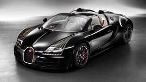 Preview wallpaper bugatti veyron, black bess, w16