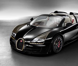 Preview wallpaper bugatti veyron, black bess, w16