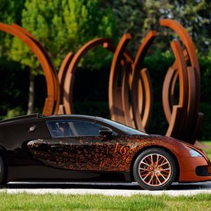 Preview wallpaper bugatti veyron, grand sport, venet, side view
