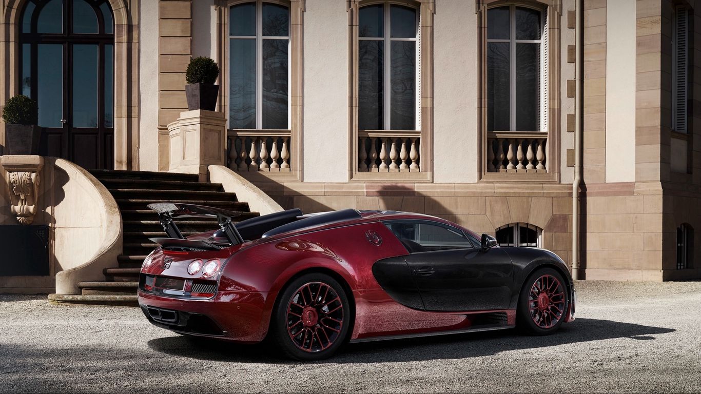 Download wallpaper 1366x768 bugatti, veyron, side view tablet, laptop ...