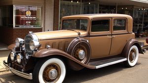 Preview wallpaper buick, 1932, brown, vintage, car, whitewall, street