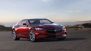 Preview wallpaper buick, avista, concept, red, side view
